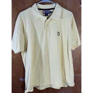 Vintage 90s Chaps Ralph Lauren Golf Polo‎ Shirt Yellow Men's Medium M